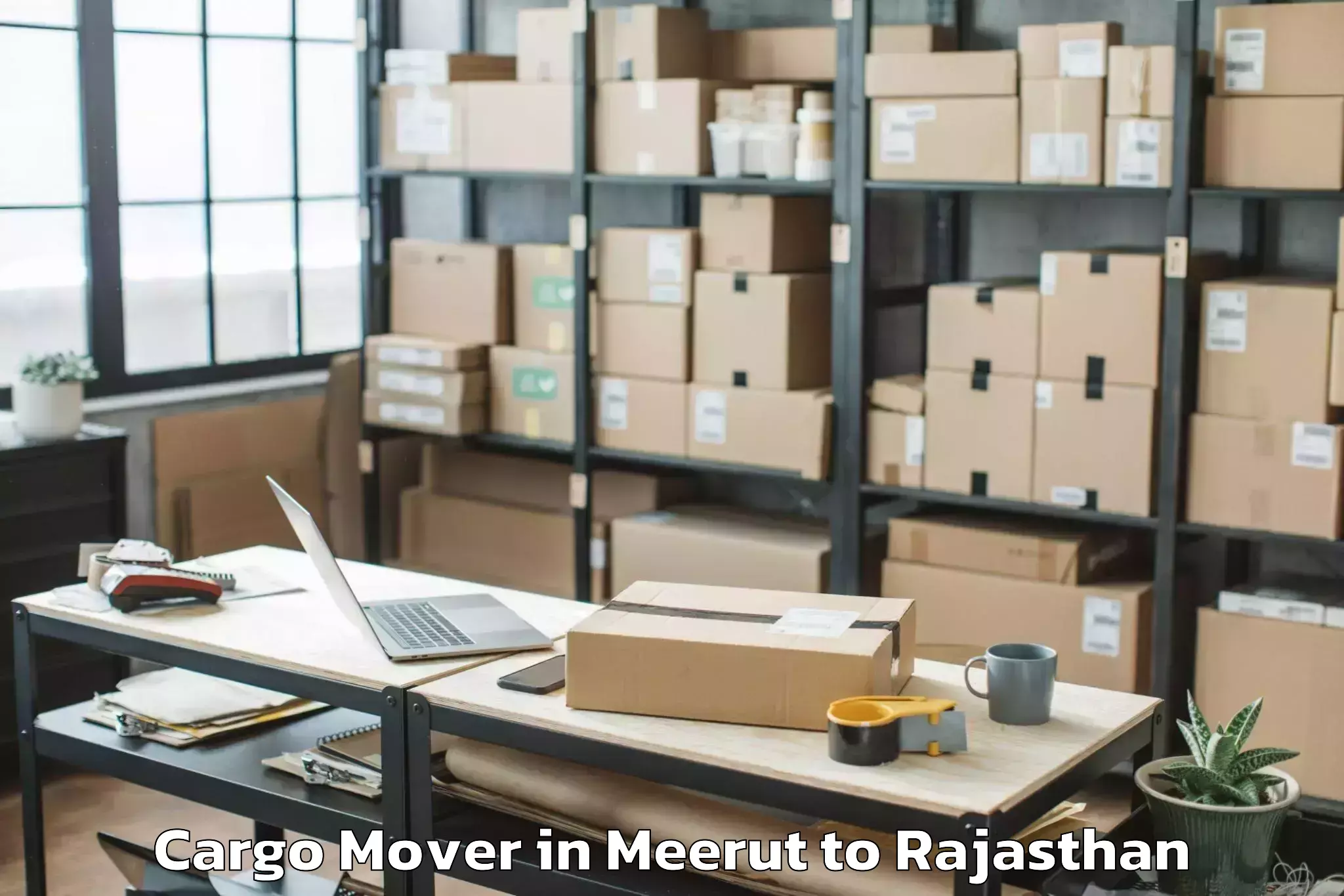 Book Meerut to Jalor Cargo Mover Online